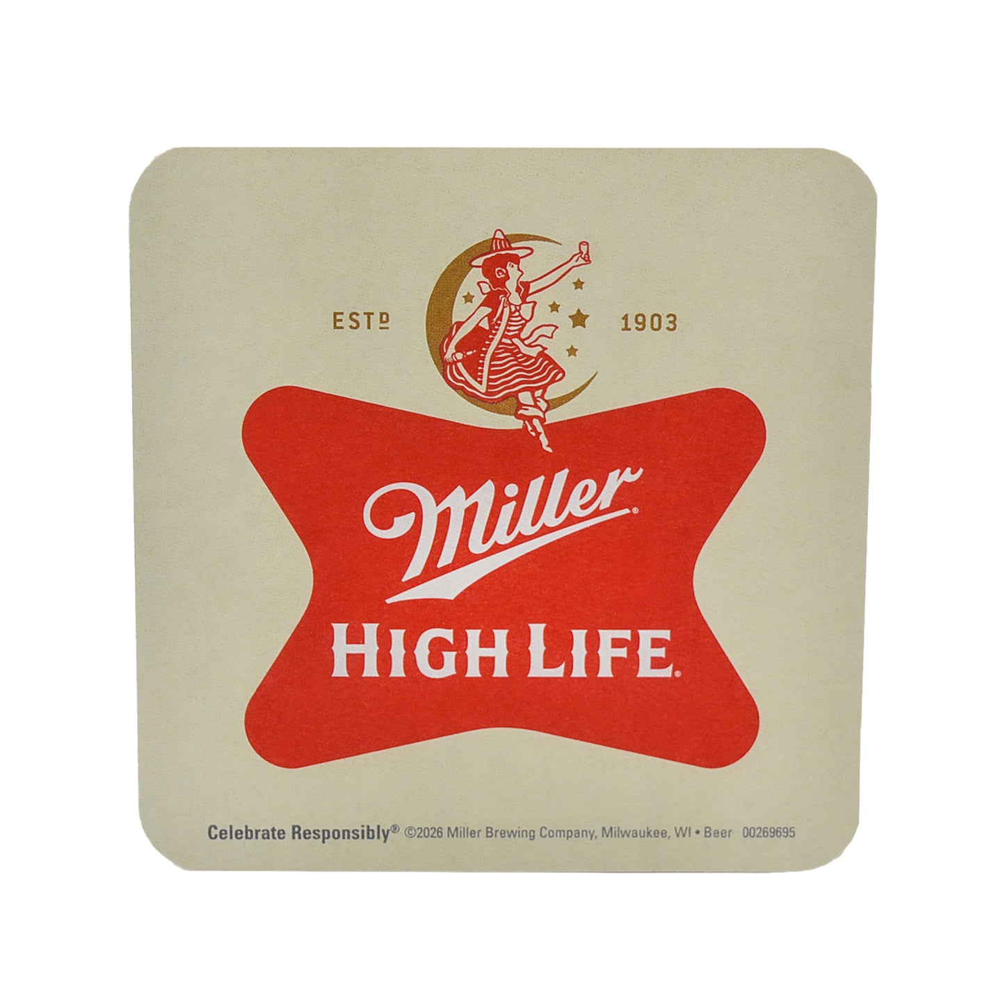 HIGH LIFE 125/PACK CARDBOARD COASTERS