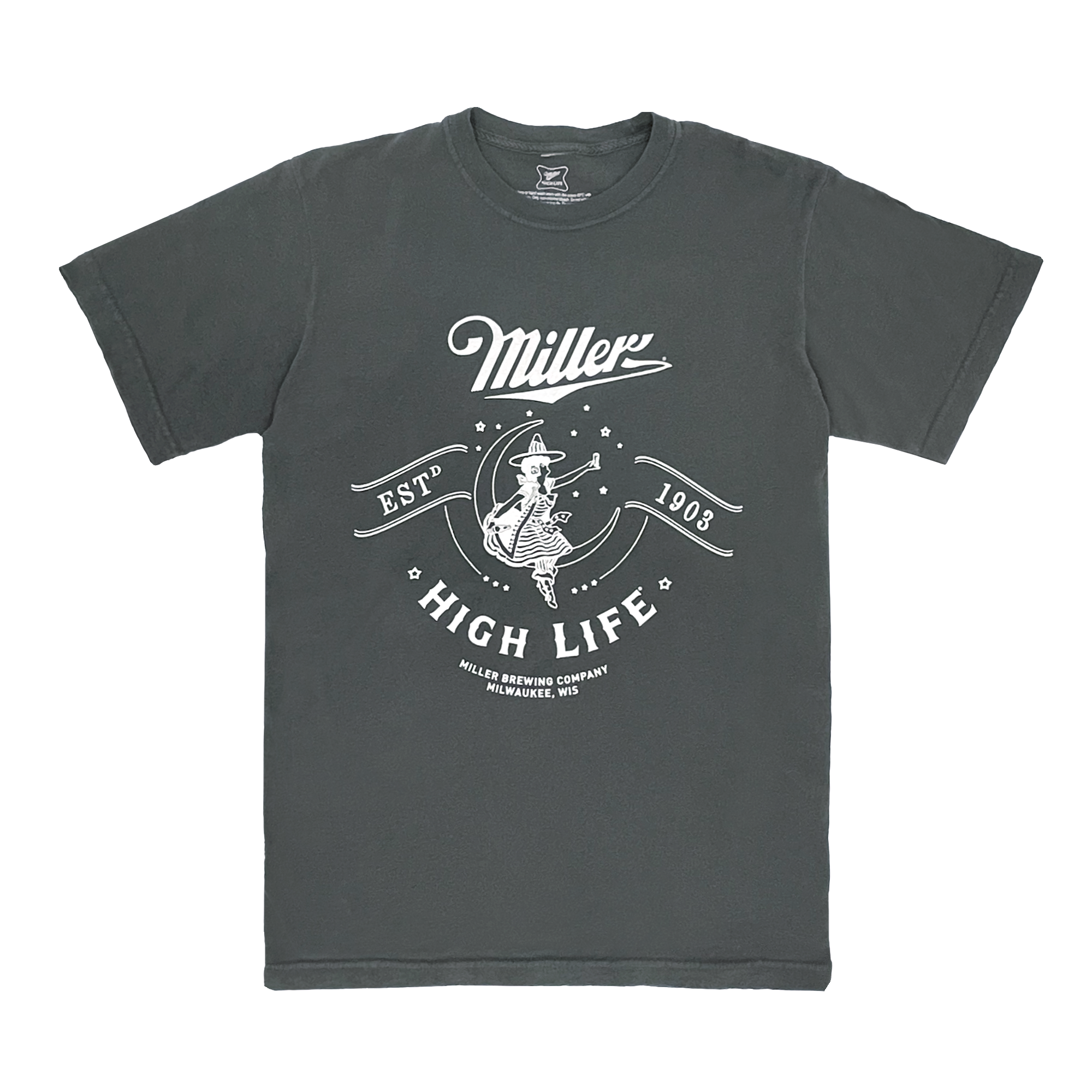 CHARCOAL GIRL IN THE MOON TEE