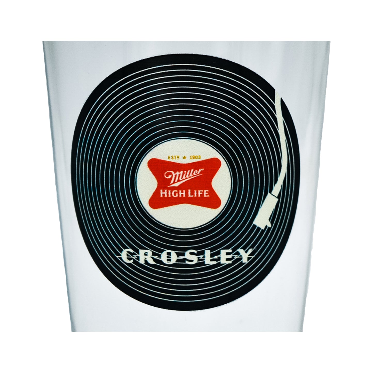 Miller High LIfe x Crosley Pint Glass