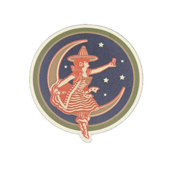 GIRL IN THE MOON STICKER