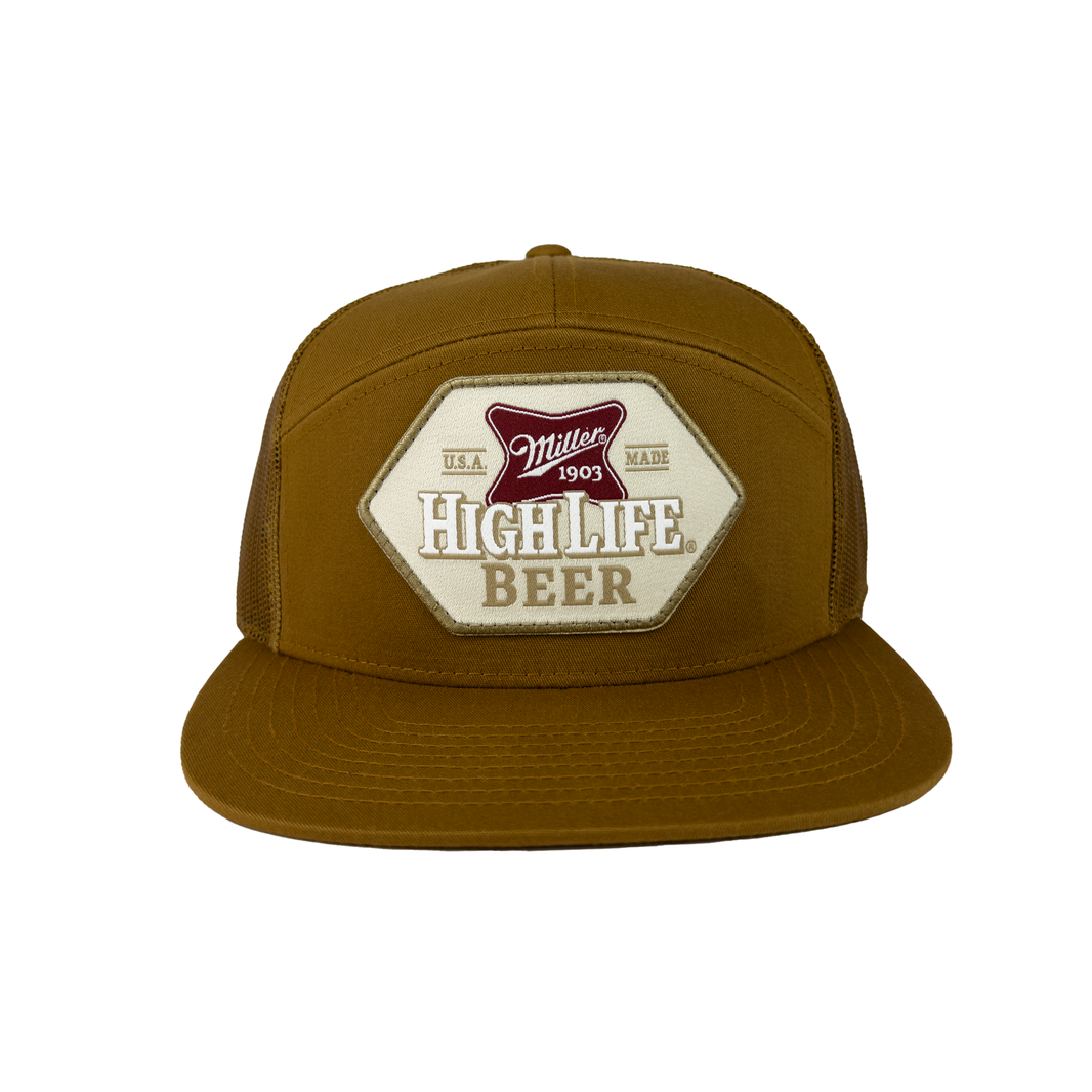 HIGH LIFE CARAMEL FLAT BRIM HAT