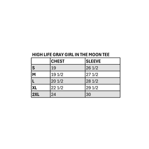HIGH LIFE GRAY GIRL IN THE MOON TEE