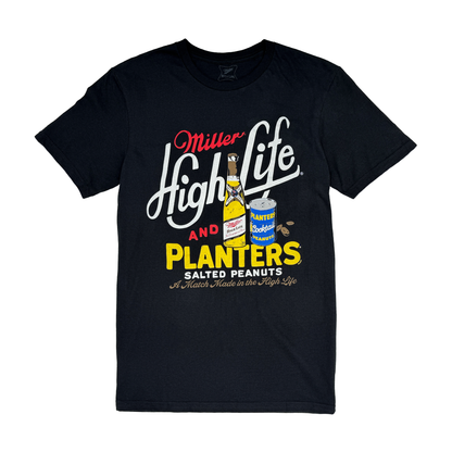 HIGH LIFE X PLANTERS® BRAND BLACK TEE