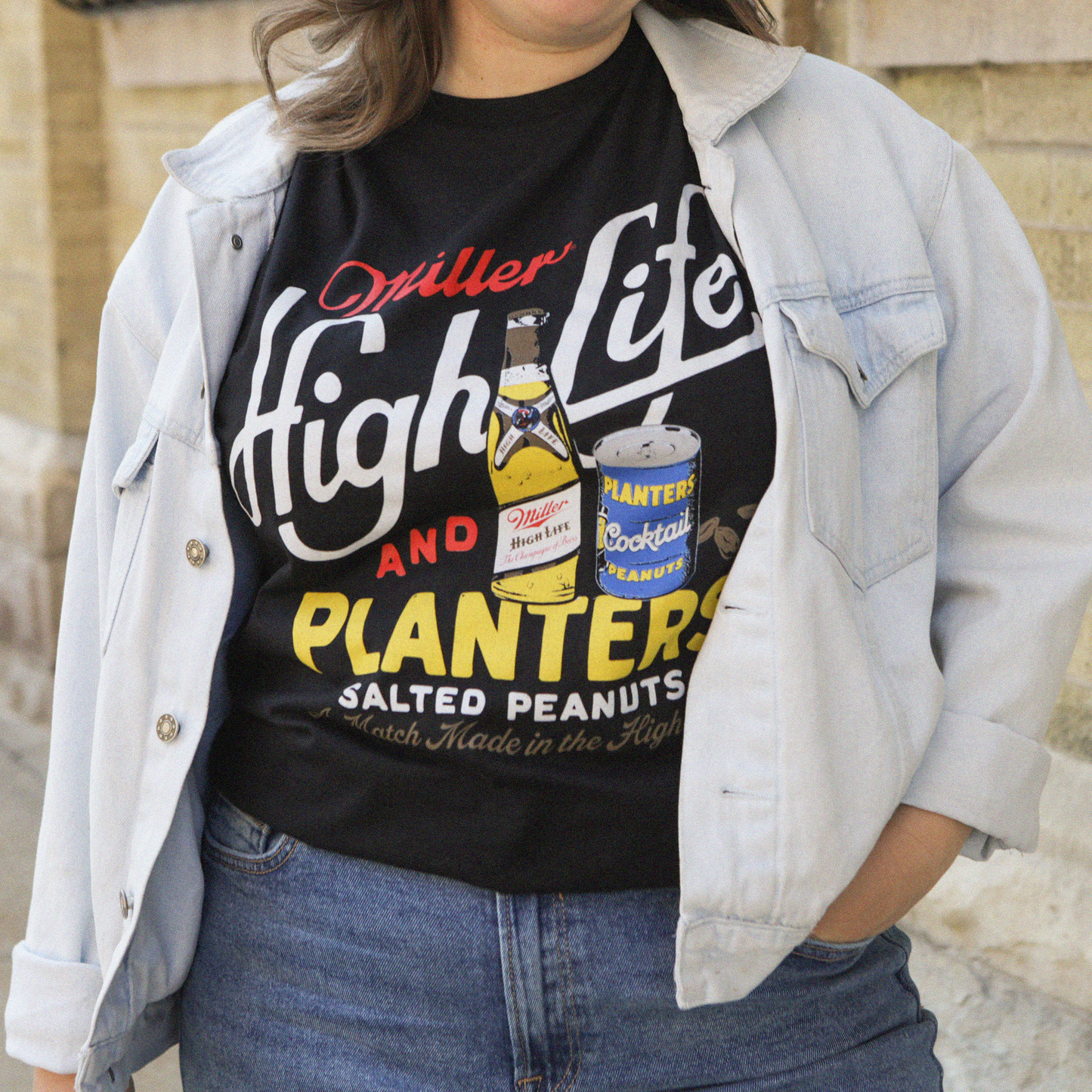 HIGH LIFE X PLANTERS® BRAND BLACK TEE