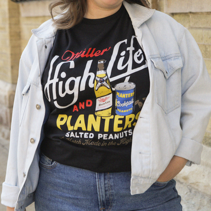 HIGH LIFE X PLANTERS® BRAND BLACK TEE