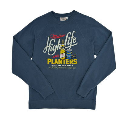 HIGH LIFE X PLANTERS® BRAND NAVY CREWNECK