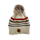 STRIPED GIRL IN THE MOON POM BEANIE