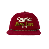 HIGH LIFE RED & GOLD ROPE HAT