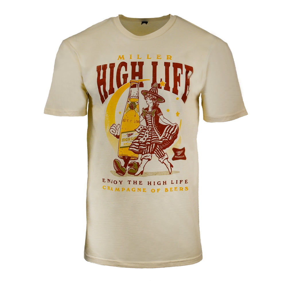 Miller High Life Girl in The Moon 1903 Logo Green Colorway T-Shirt