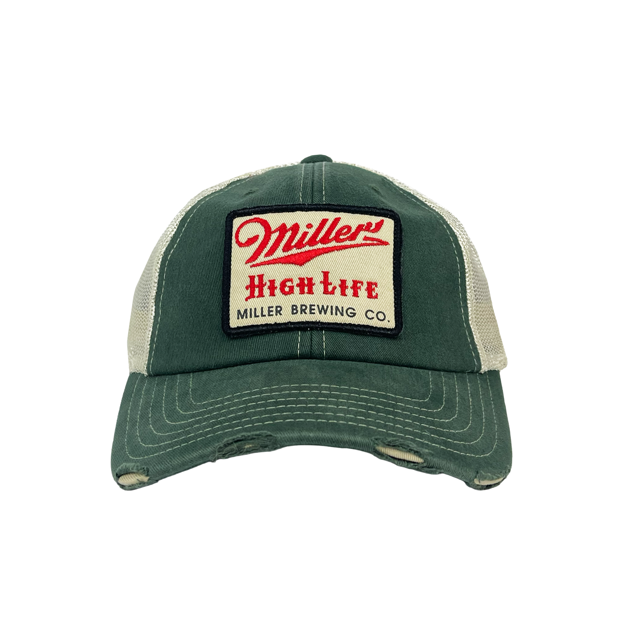 HIGH LIFE DISTRESSED PATCH HAT