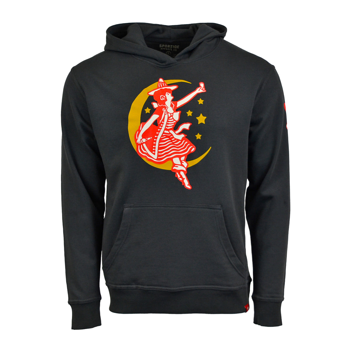 Gray Girl in the Moon Hoodie