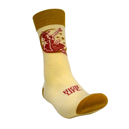 Gold Girl in the Moon Socks