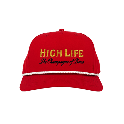HIGH LIFE GOLD & RED ROPE HAT