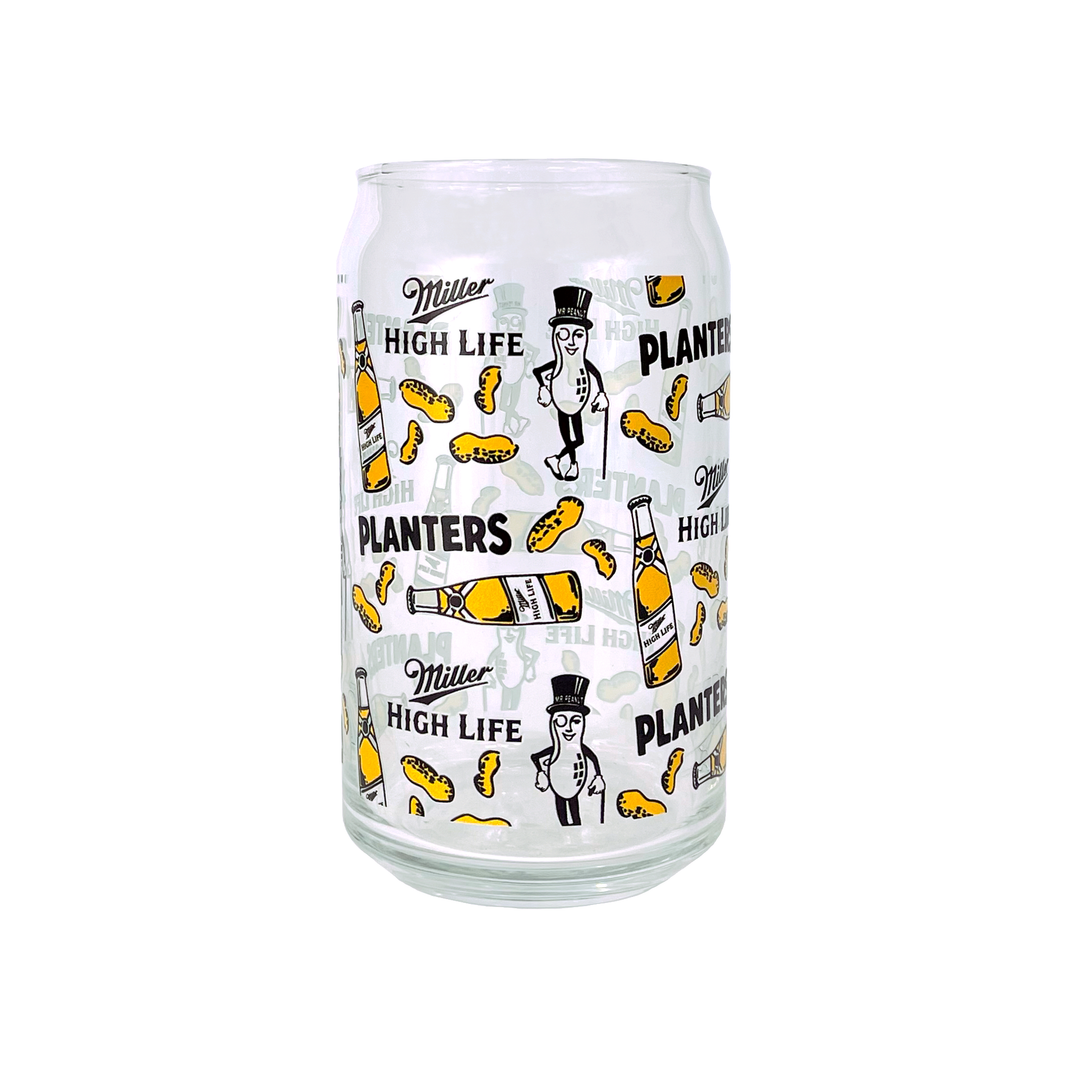 HIGH LIFE X PLANTERS® BRAND CAN GLASS