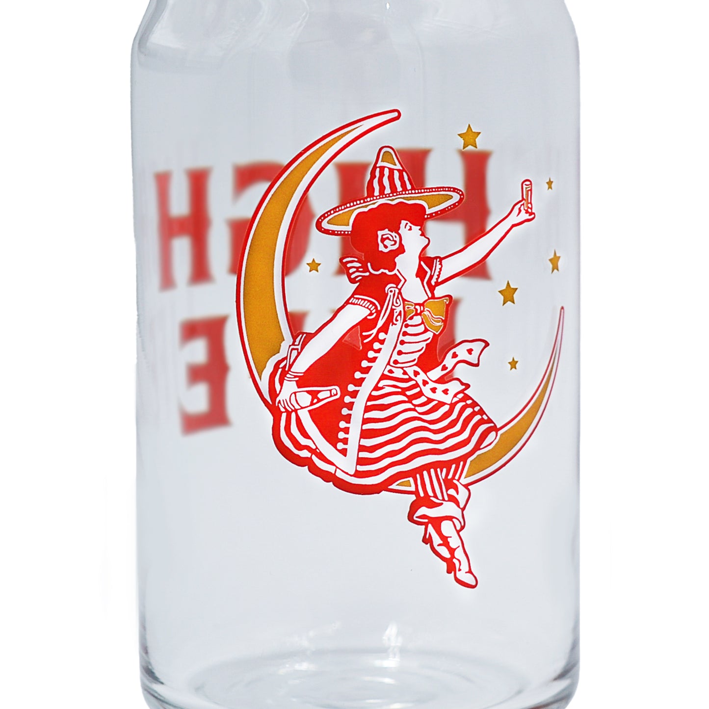 GIRL IN THE MOON CAN GLASS