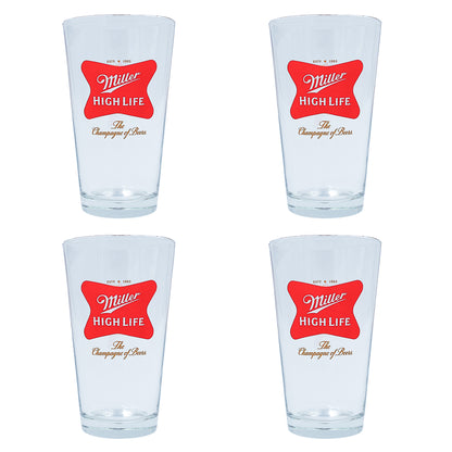 Miller High Life Pint Glass 4-Pack