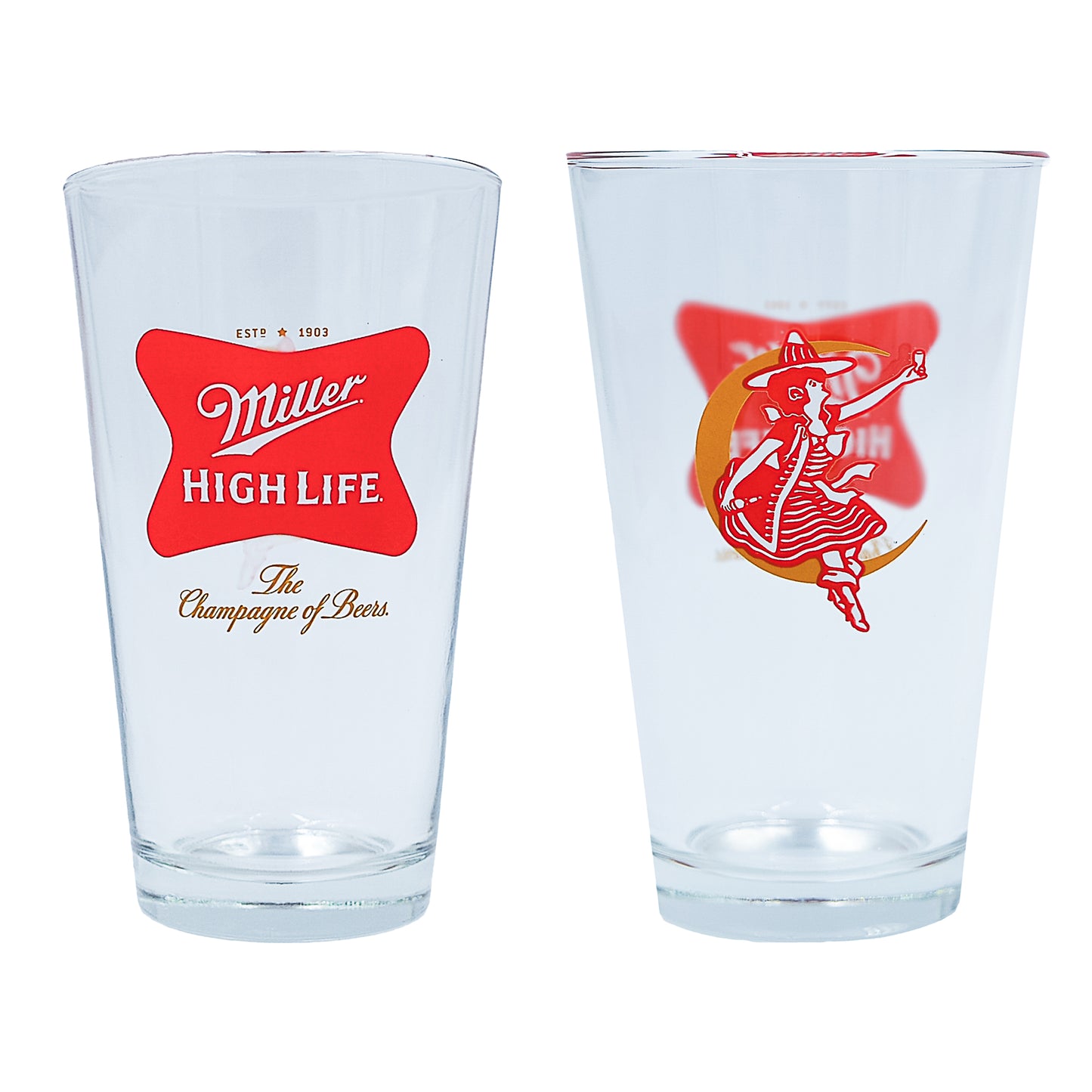 Miller High Life Pint Glass 4-Pack