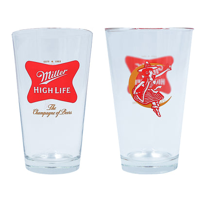 Miller High Life Pint Glass 4-Pack