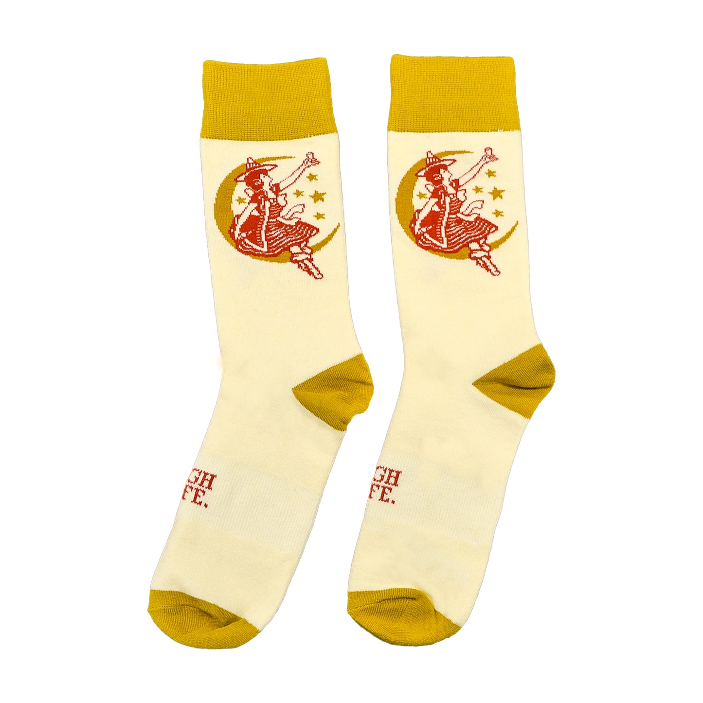 Gold Girl in the Moon Socks