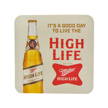 HIGH LIFE 125/PACK CARDBOARD COASTERS