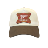 HIGH LIFE WHITE & BROWN HAT