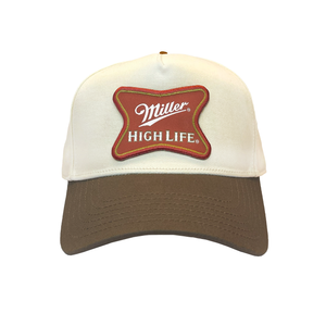 HIGH LIFE WHITE & BROWN HAT