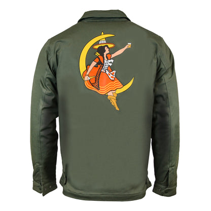 GREEN GIRL IN THE MOON WORK JACKET
