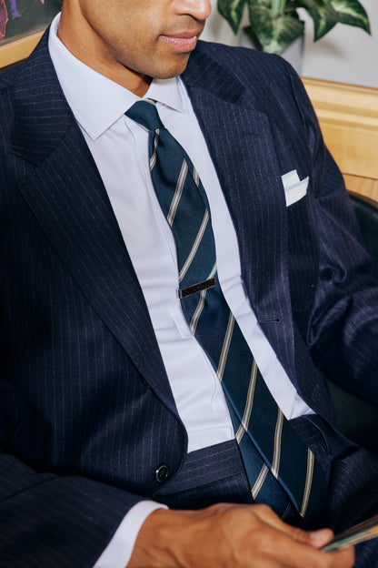 TIE BAR X MILLER HIGH LIFE STRIPE TIE