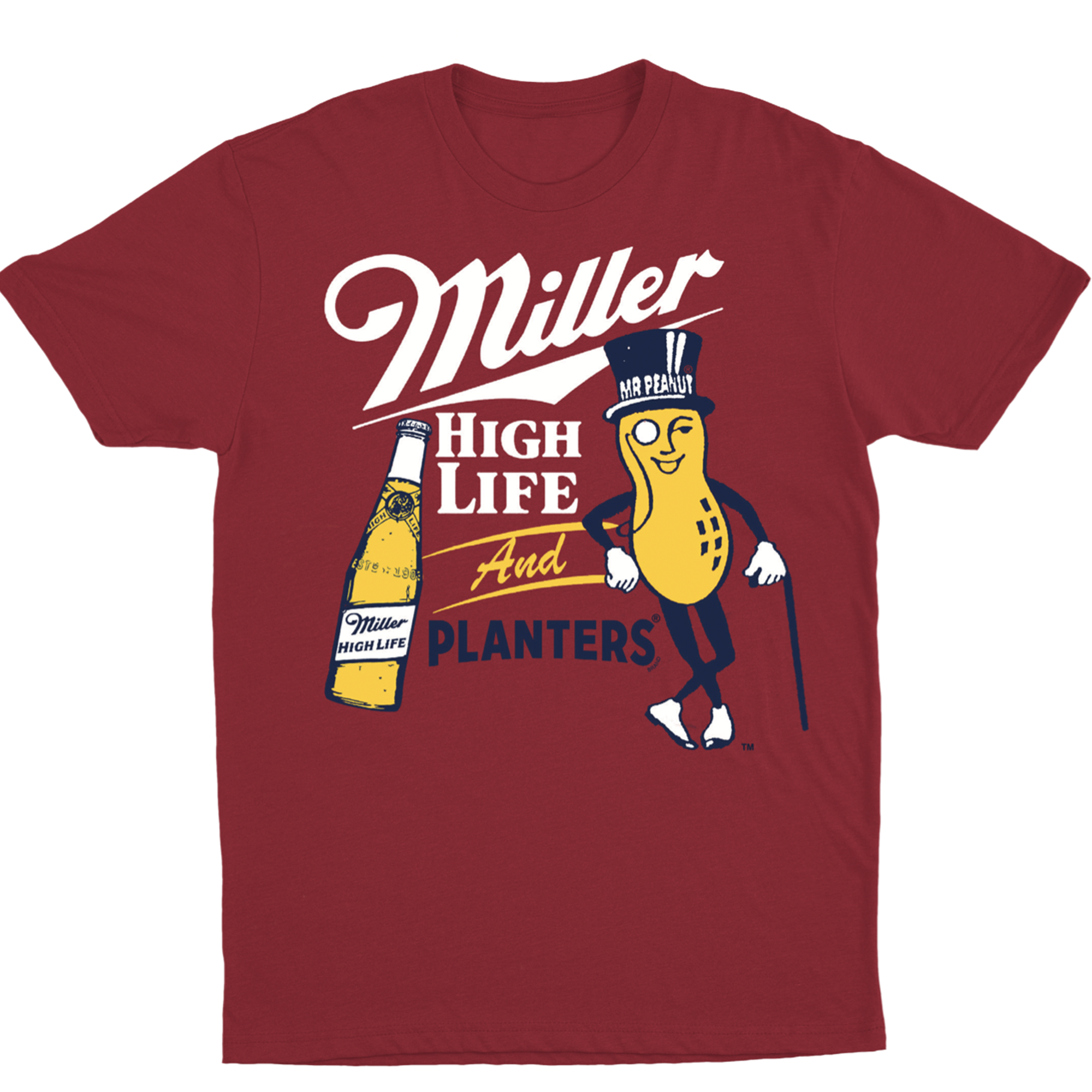 MILLER HIGH LIFE X PLANTERS® BRAND RED TEE
