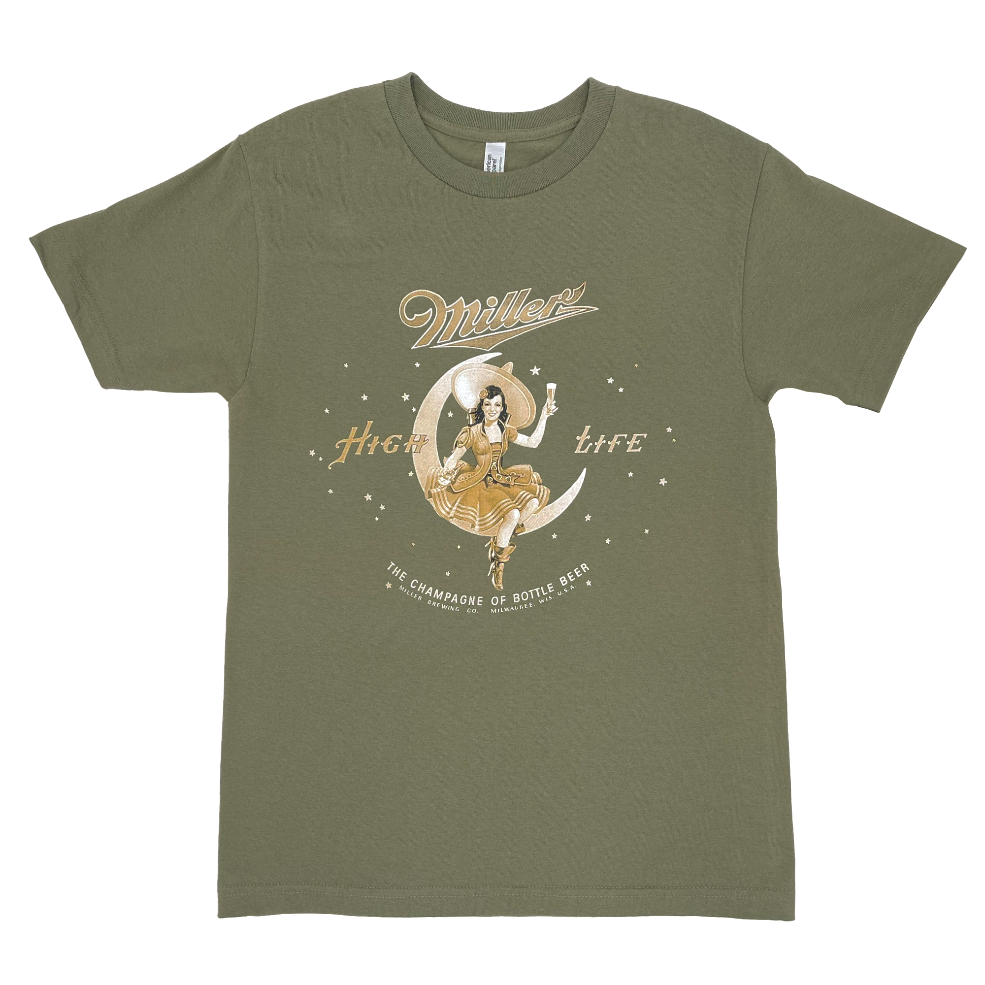 REALISTIC GIRL IN THE MOON TEE