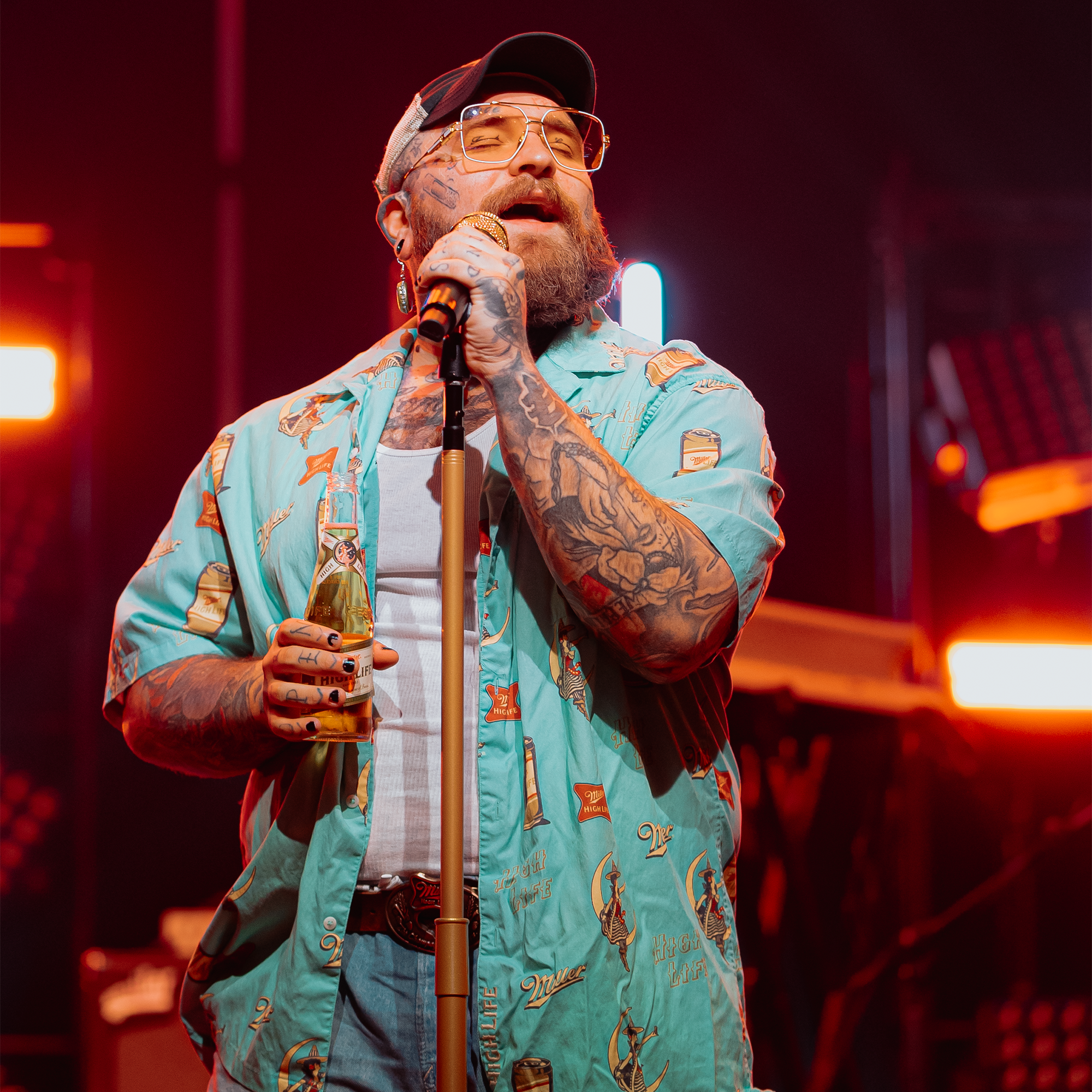 HIGH LIFE TEAL PATTERNED BUTTON UP