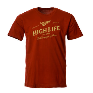 HIGH LIFE RED & GOLD GRAPHIC TEE