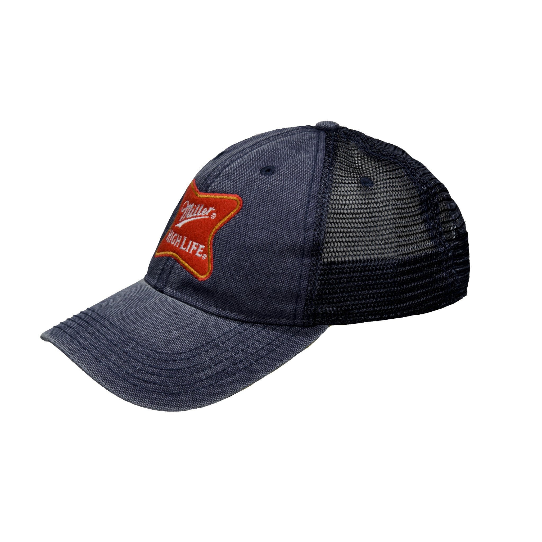 HIGH LIFE NAVY SOFT CROSS TRUCKER HAT