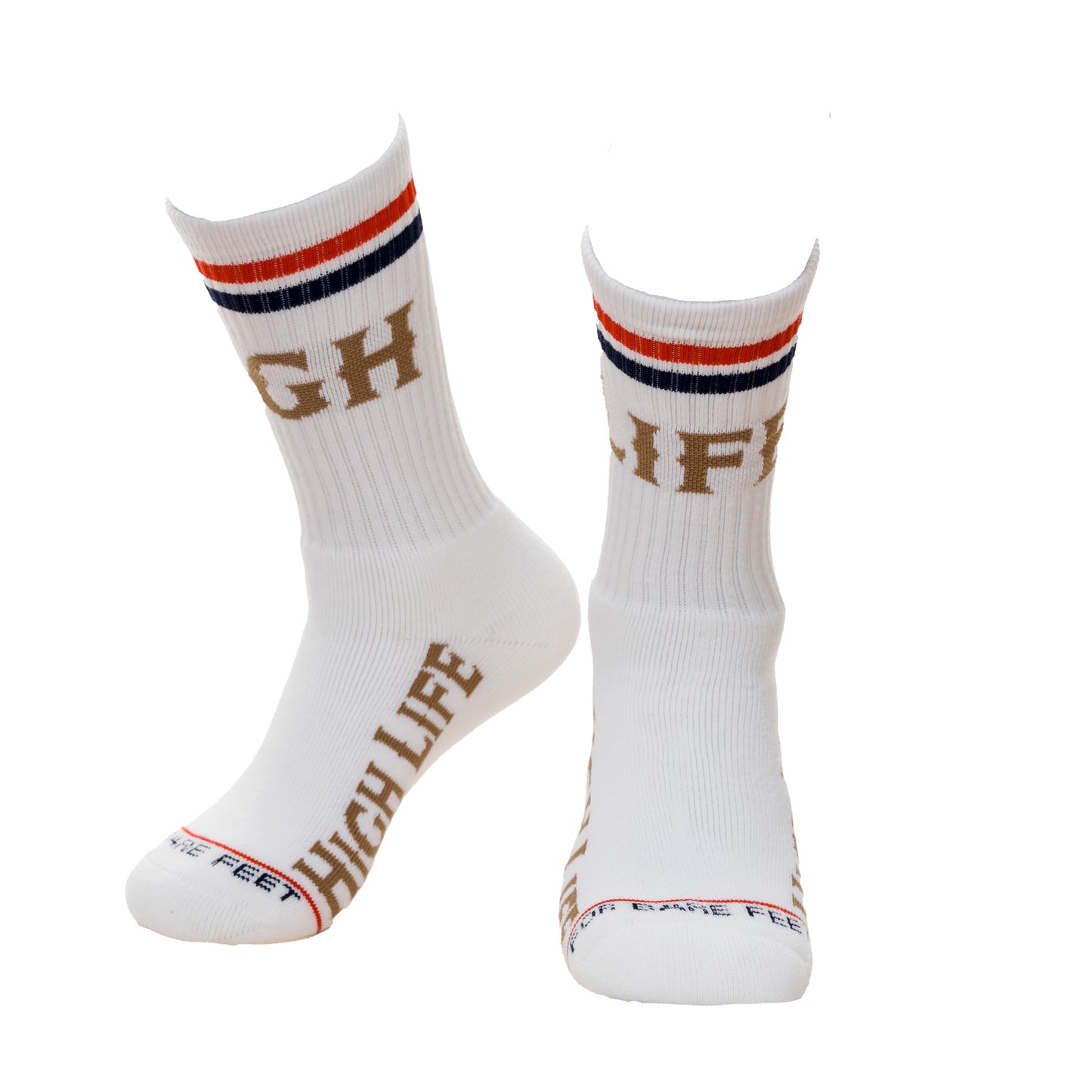 HIGH LIFE PRINT WHITE SOCKS