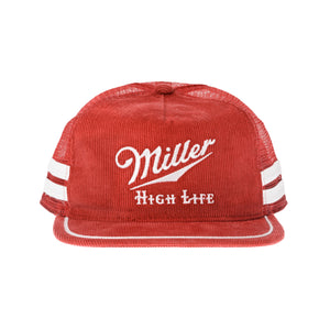 HIGH LIFE RED VINTAGE CORDOUROY HAT